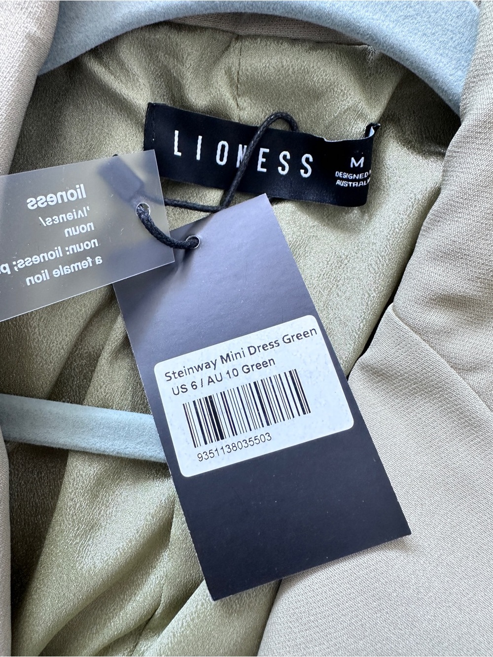 NWT Lioness Olive Green Belted Utility BlazerDress Size M - Picture 16 of 16